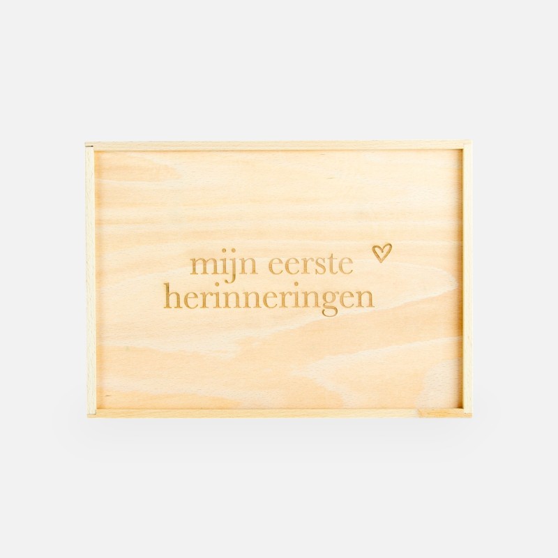 Memorybox met schuifdeksel - 'mijn eerste herinneringen'