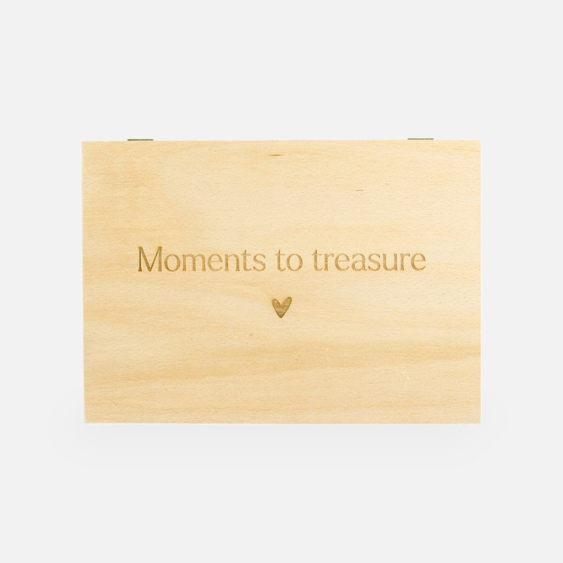 Memorybox met klapdeksel - 'moments to treasure'