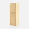 Boîte à vin en bois avec couvercle coulissant - 'Good wine, good time'