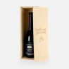 Boîte à vin en bois avec couvercle coulissant - 'Good wine, good time'