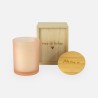 Coffret cadeau en bois avec couvercle coulissant et bougie parfumée blush - 'Voor de liefste' / 'Mama'