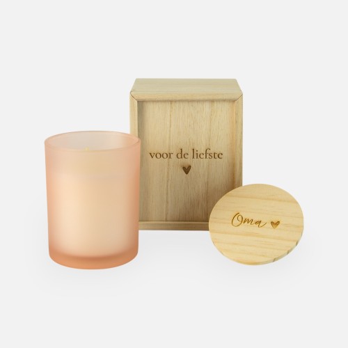 Geschenkset houten kistje...