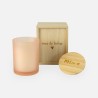 Coffret cadeau en bois avec couvercle coulissant et bougie parfumée blush - 'Voor de liefste' / 'Meter'