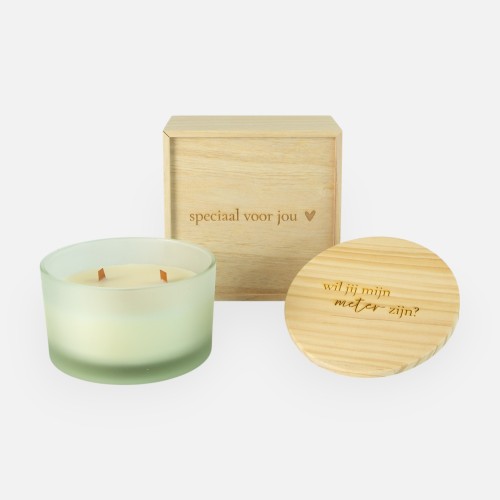 Geschenkset houten kistje...