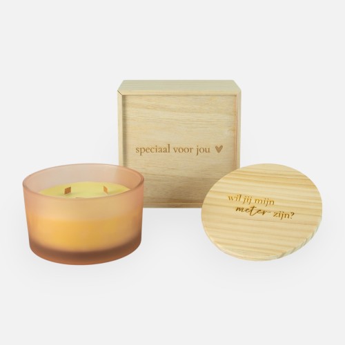 Geschenkset houten kistje...