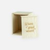 Boîte en bois avec couvercle coulissant - 'Jij bent goud waard'