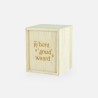 Boîte en bois avec couvercle coulissant - 'Jij bent goud waard'