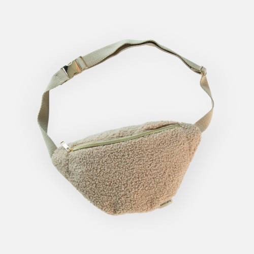 Sac de taille teddy - brun