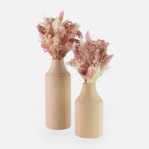 Set de 2 vases en bois
