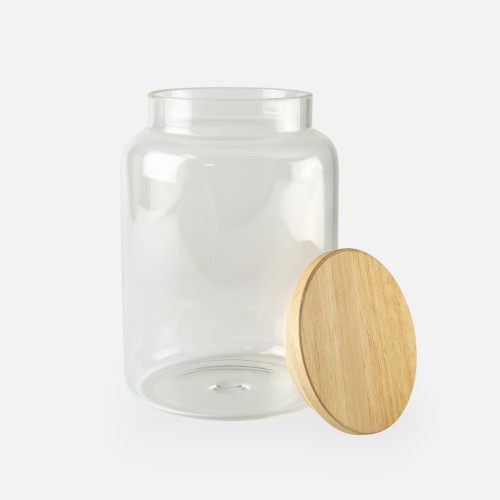 Bocal avec couvercle en bois