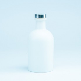 Luxe fles wit met zilveren...
